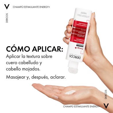 Vichy Dercos Champú Estimulante 200 ml modo de empleo