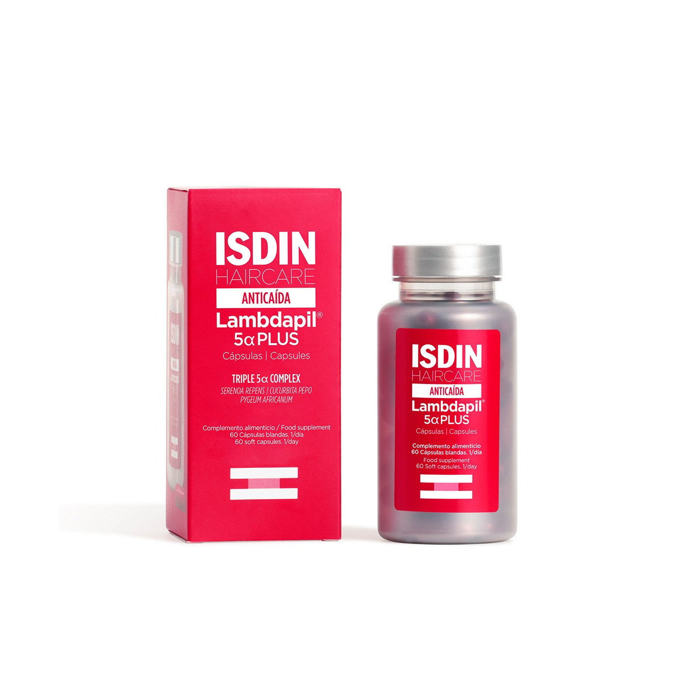 Isdin Lambdapil 5 Alfa Plus 60 cápsulas frente