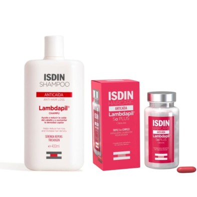 Pack Anticaída Isdin Lambdapil Champú + Cápsulas Alfa Plus