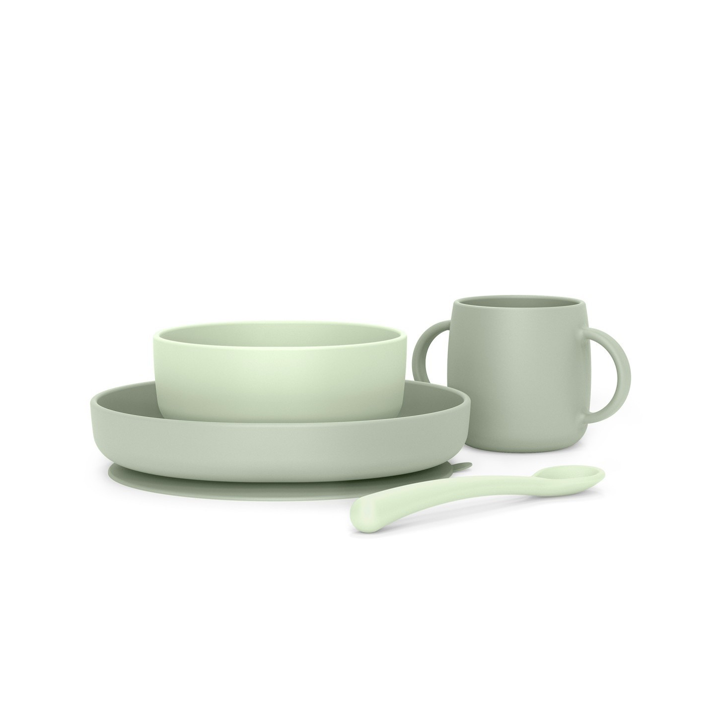 Suavinex Vajilla Silicona Soft Color Verde