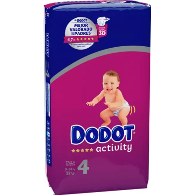 Dodot Activity Talla 4 58 unidades