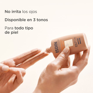 Isdin Fusion Water Color Medio SPF50 aplicación