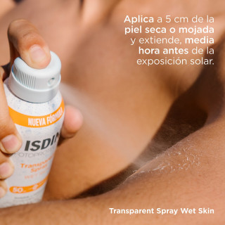 Isdin Transparent Spray Wet Skin SPF50 250 ml - Protectores solares corporales | STG Farma