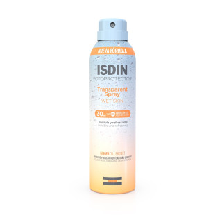 Isdin Transparent Spray Wet Skin SPF30 250 ml - Protectores solares corporales | STG Farma