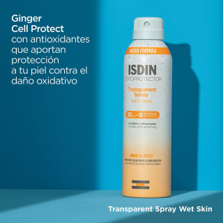 Isdin Transparent Spray Wet Skin SPF30 250 ml - Protectores solares corporales | STG Farma