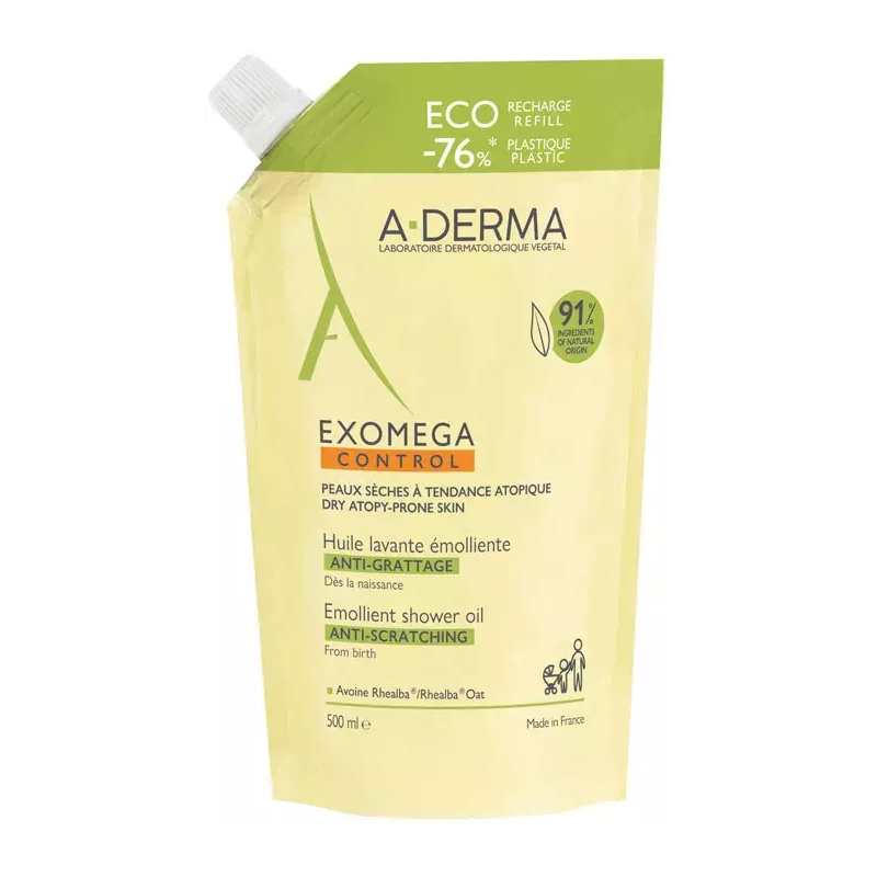 Aderma Exomega Aceite de Ducha Ecorrecarga 500 ml