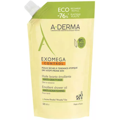 Aderma Exomega Aceite de Ducha Ecorrecarga 500 ml