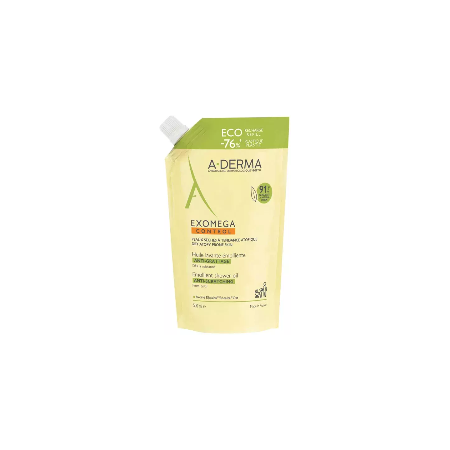 Aderma Exomega Aceite de Ducha Ecorrecarga 500 ml