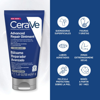 CeraVe Bálsamo Reparador Avanzado 50 ml - Hidratación corporal | STG Farma