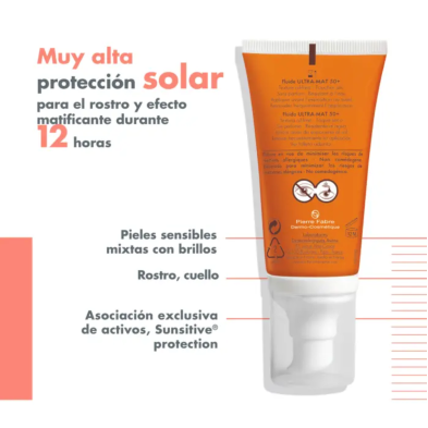 Avène Ultra Mat Fluido SPF50 50 ml beneficios