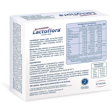 Lactoflora suero oral frutos del bosque 6 sobres