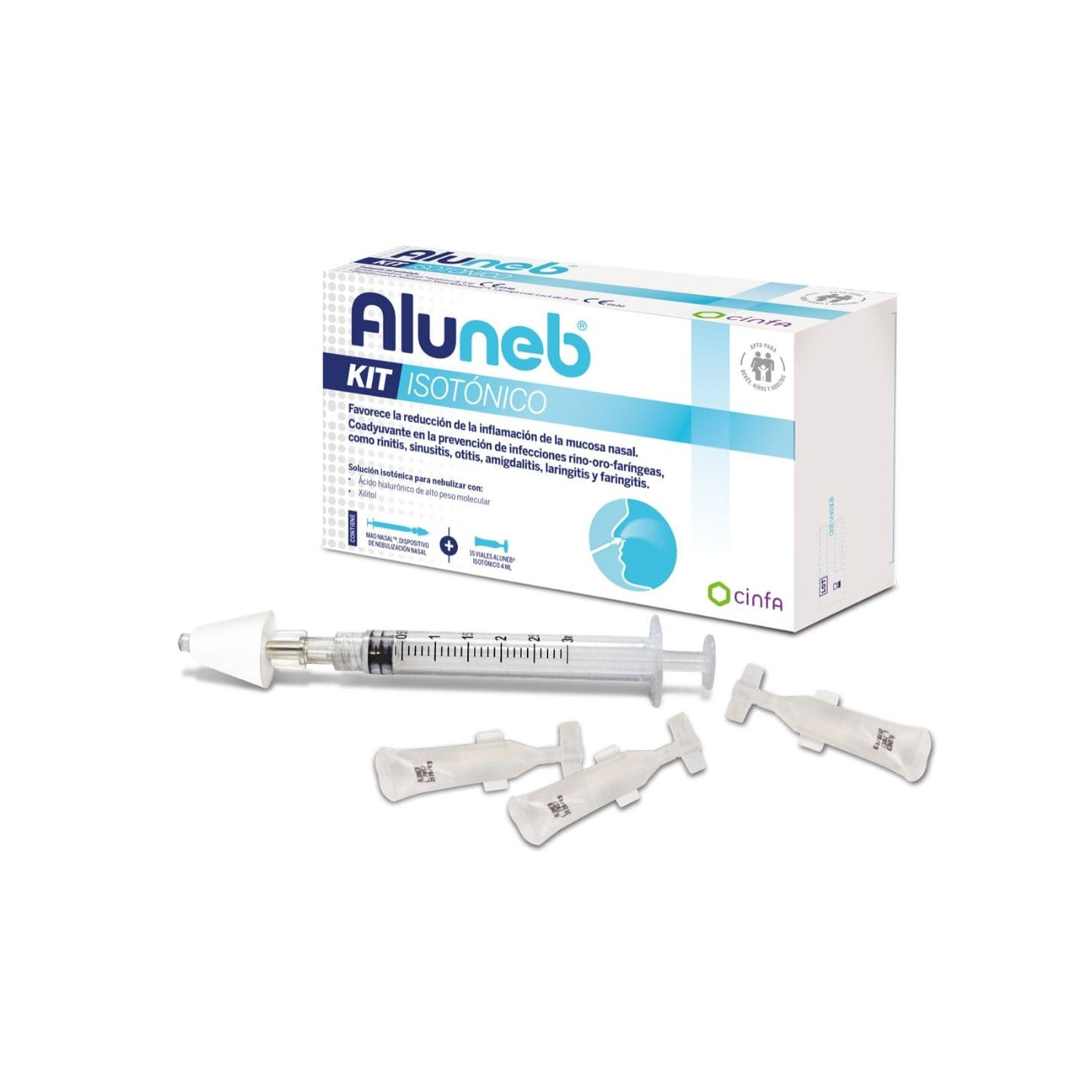 Aluneb KIT Nasal Isotónico 15 viales 4 ml - Nasal | STG Farma