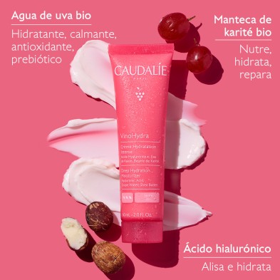 Caudalie VinoHydra Crema Hidratación Intensa ingredientes