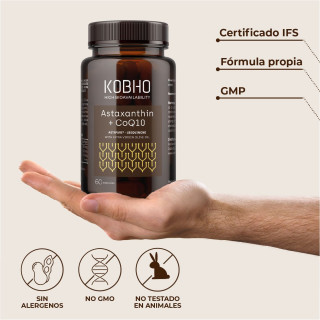 Kobho Astaxantina + CoQ10 60 cápsulas - Coenzima Q10 | STG Farma