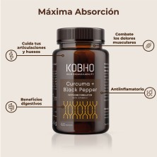 Kobho Cúrcuma + Pimienta Negra 60 cápsulas