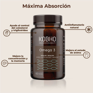 Kobho Omega 3 60 cápsulas - Omega 3 | STG Farma