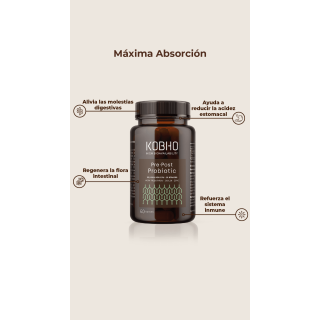 Kobho Pre Post Probiótico 60 cápsulas - Probióticos | STG Farma