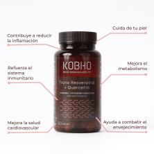 Kobho Trans Resveratrol + Quercetina 60 cápsulas