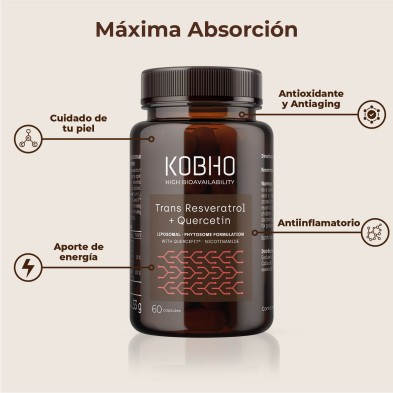 Kobho Trans Resveratrol + Quercetina 60 cápsulas