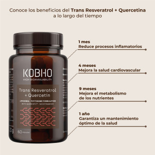 Kobho Trans Resveratrol + Quercetina 60 cápsulas - Resveratrol | STG Farma