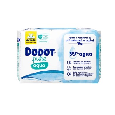 Dodot Pure Aqua Toallitas 144 unidades