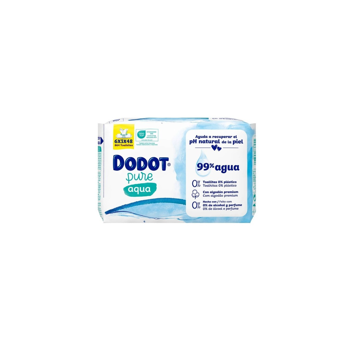 Dodot Pure Aqua Toallitas 144 unidades - Baño | STG Farma