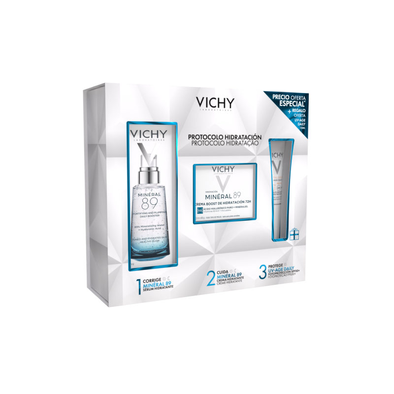 Vichy Mineral 89 Cofre Sérum 50 ml + Crema Mineral 89 50 ml + Capital Soleil UV Age 15 ml