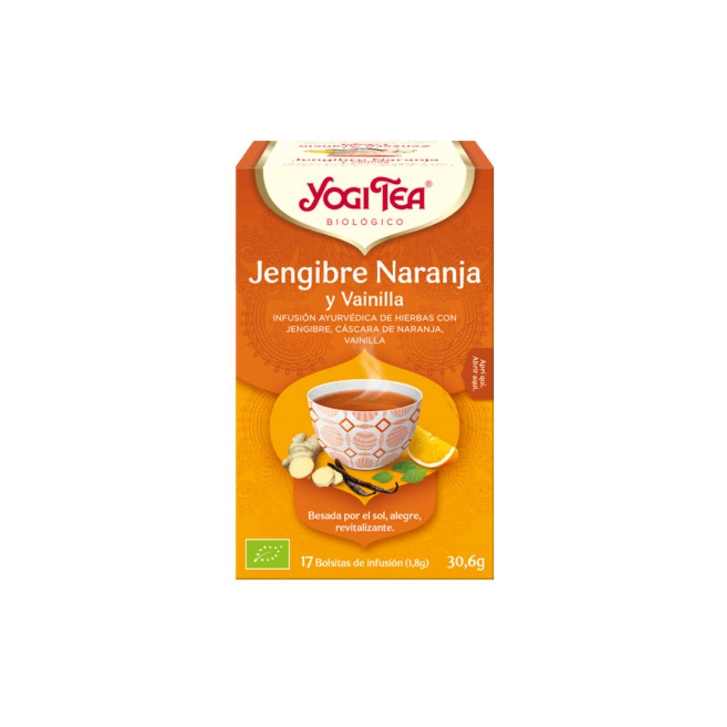 Yogi Tea Jengibre Naranja y Vainilla 17 Infusiones
