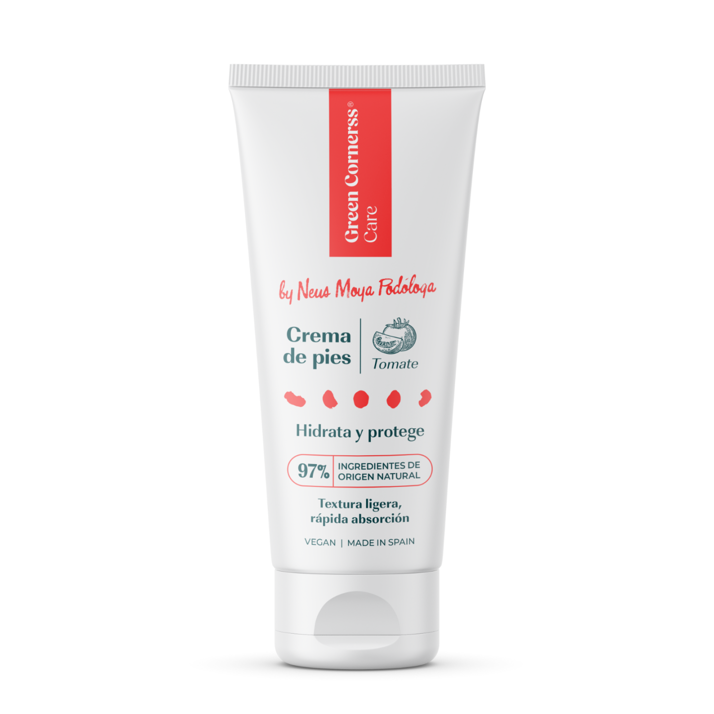 Green Cornerss Crema de Pies de Tomate By Neus Moya 75 ml - Hidratación para Pies y Manos | STG Farma