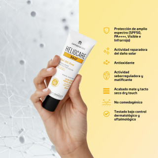 Heliocare 360 Gel Oil Free SPF50 50 ml - Protectores solares corporales | STG Farma