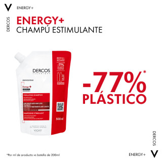 Vichy Dercos Champú Estimulante Eco Recarga 500 ml - Caída del pelo | STG Farma