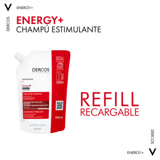 Vichy Dercos Champú Estimulante Eco Recarga 500 ml - Caída del pelo | STG Farma