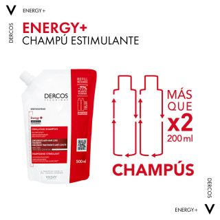 Vichy Dercos Champú Estimulante Eco Recarga 500 ml - Caída del pelo | STG Farma
