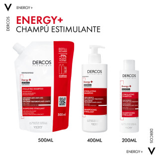 Vichy Dercos Champú Estimulante Eco Recarga 500 ml - Caída del pelo | STG Farma