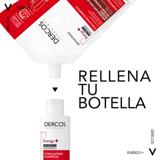Vichy Dercos Champú Estimulante Eco Recarga 500 ml - Caída del pelo | STG Farma