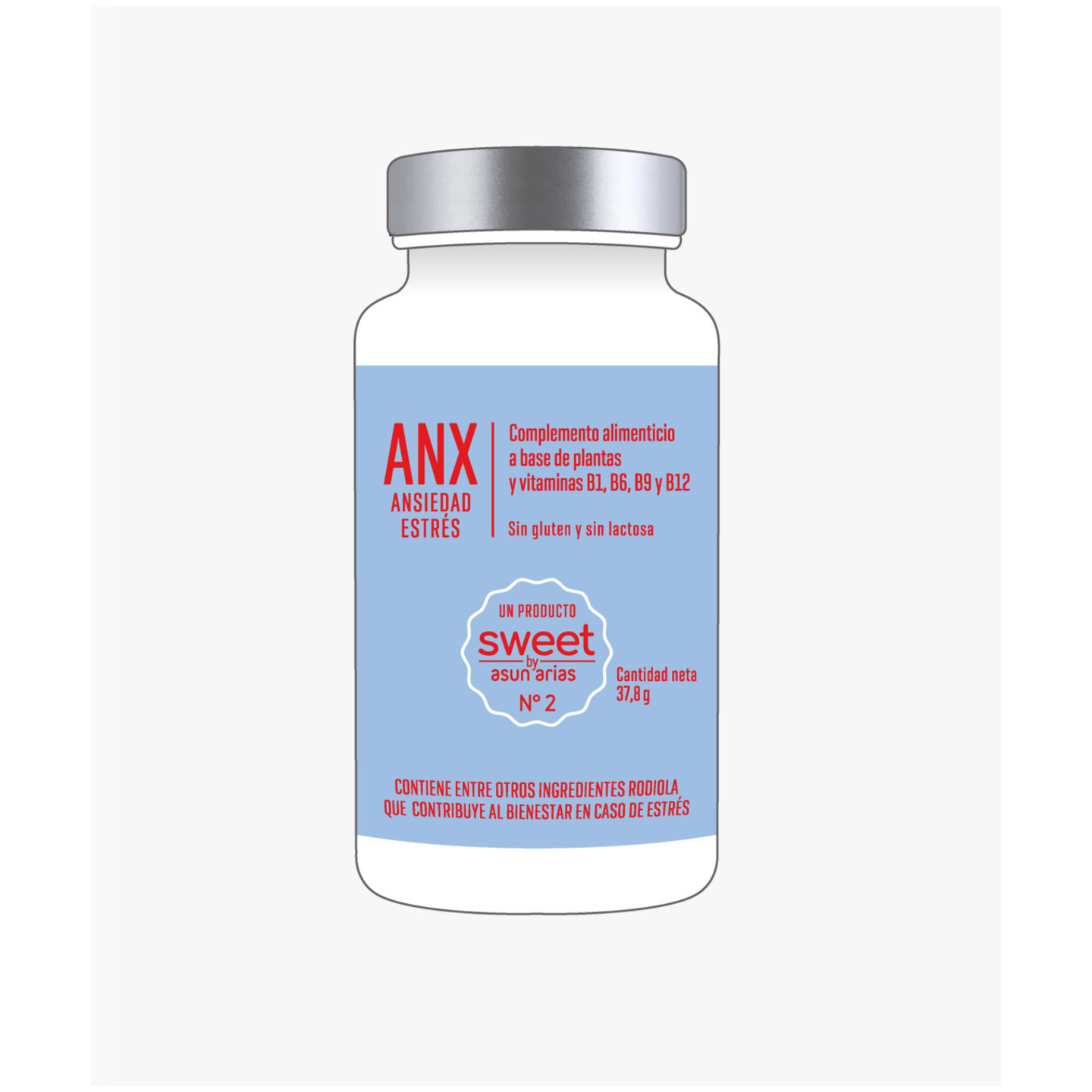 Sweet By Asun Arias N2 ANX Ansiedad y Estrés 60 cápsulas