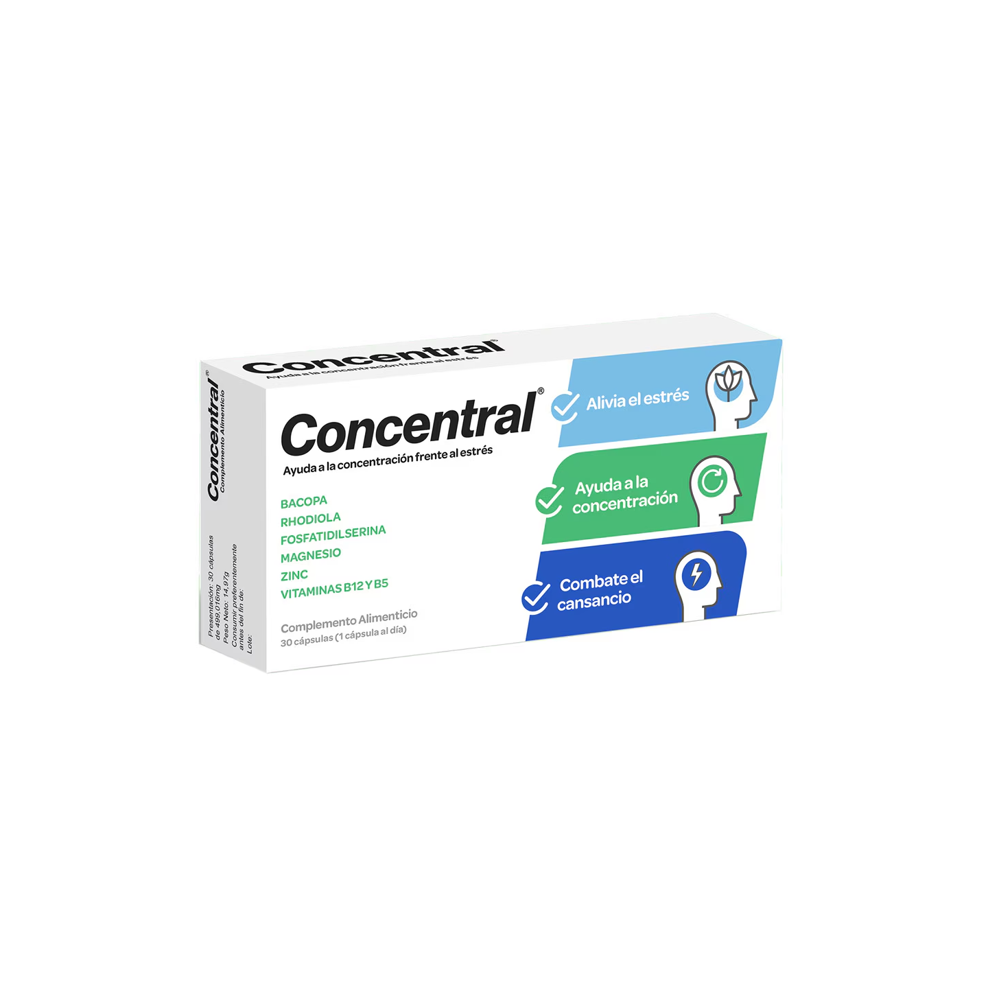 Concentral 30 cápsulas - Concentración | STG Farma