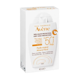 Avène Fluido Mineral SPF50+ 40 ml - Protector solar piel sensible | STG Farma