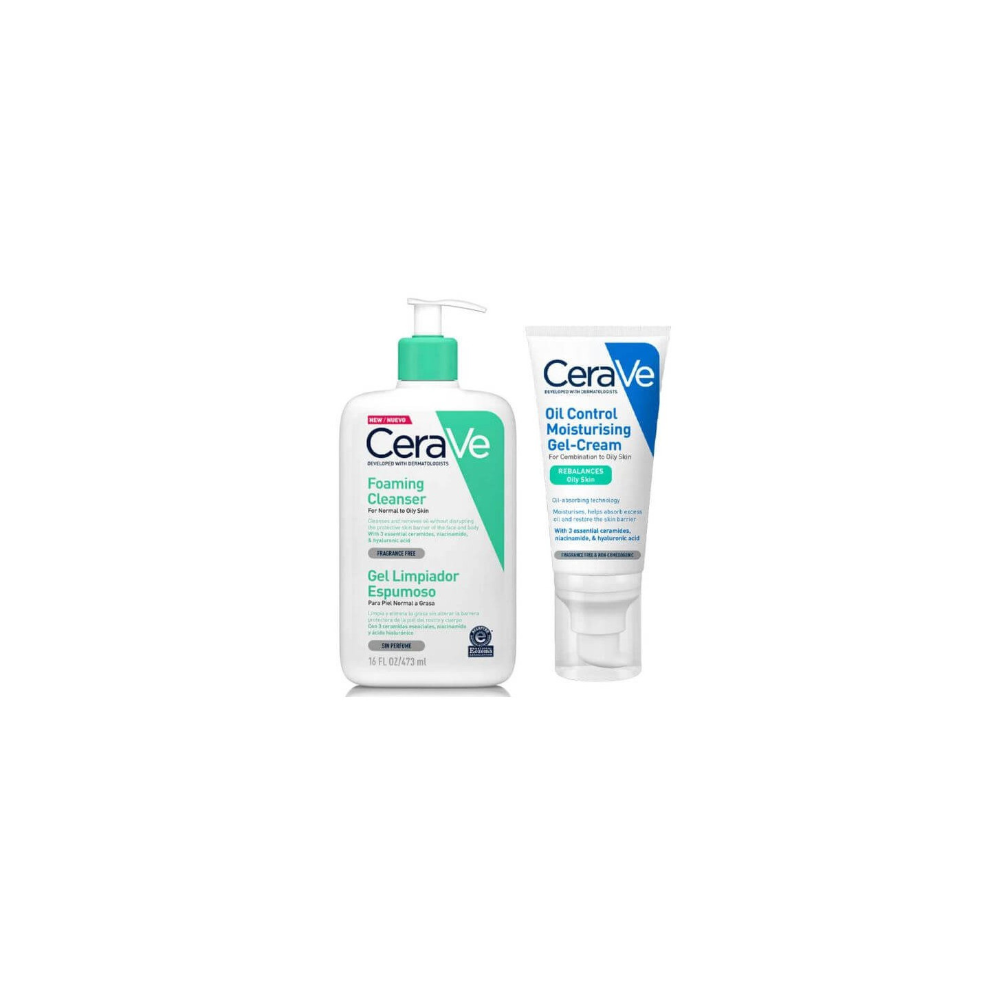 Pack CeraVe Limpiador Espumoso 473 ml + CeraVe Oil Control