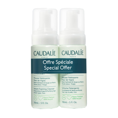 Caudalie Vinoclean Espuma Limpiadora 2x150 ml