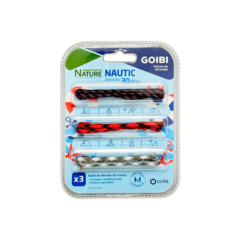 Goibi Pulsera de Citronela Nautic 3 unidades