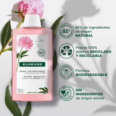 Klorane Champú Peonía 400 ml