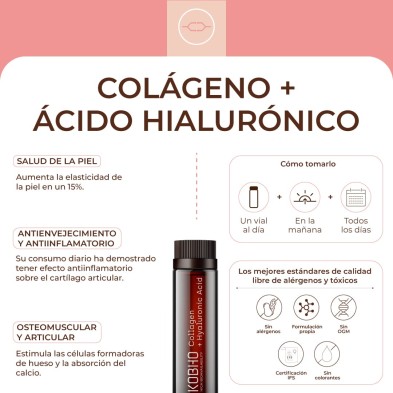 Kobho Colágeno + Ácido Hialurónico 40 viales