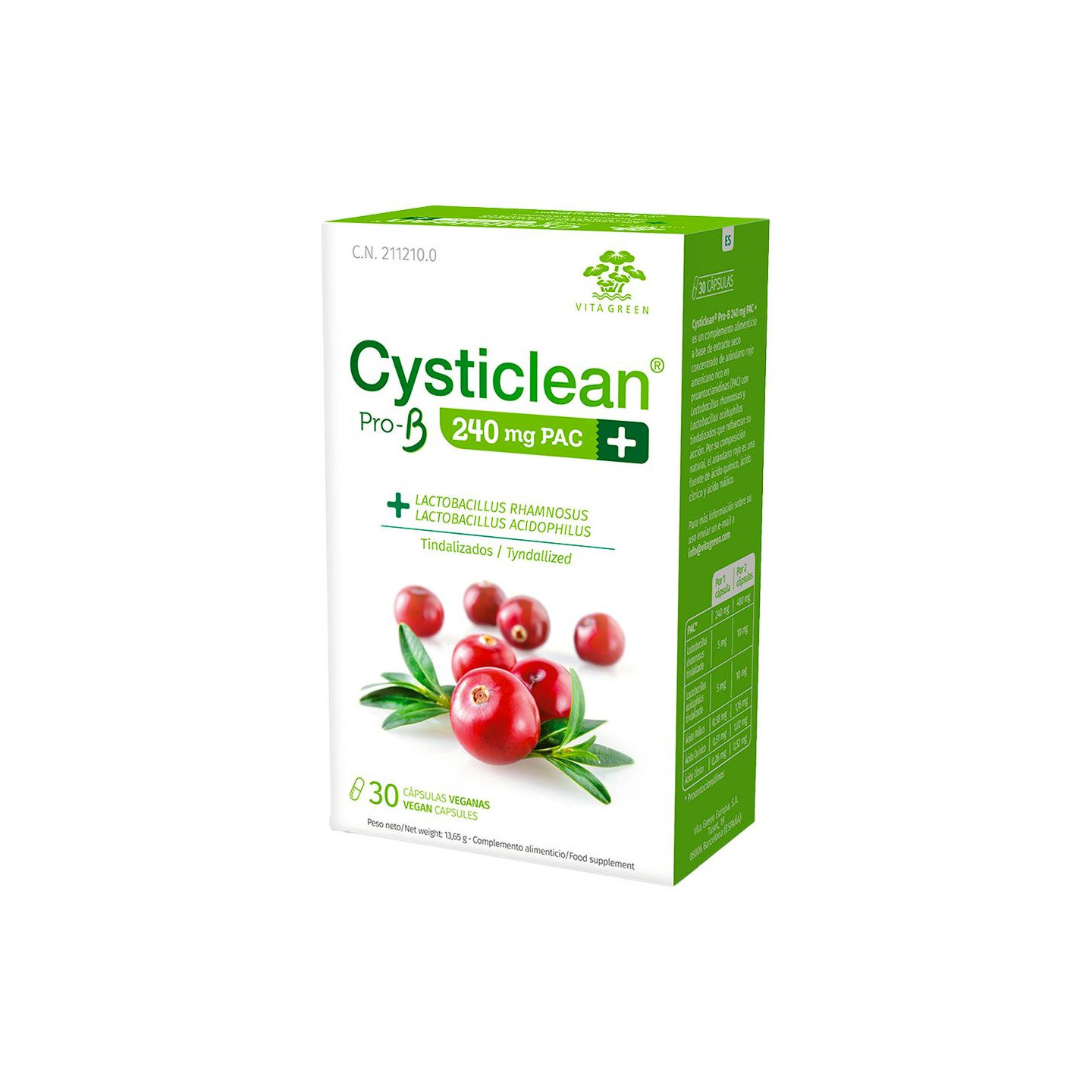 Cysticlean ProB 30 cápsulas - Arándano Rojo | STG Farma