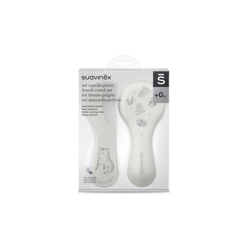 Suavinex Set Cepillo Peine Blanco