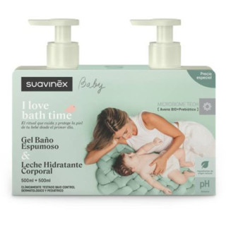 Suavinex Baby Pack I LOVE BATH TIME Gel Baño Espumoso + Leche Hidratante