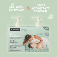 Suavinex Baby Pack I LOVE BATH TIME Gel Baño Espumoso + Leche Hidratante