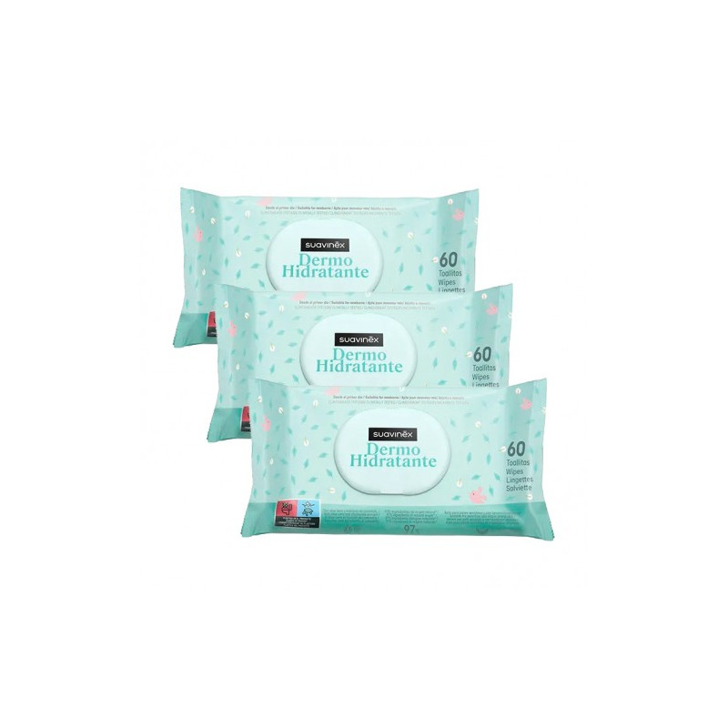 Suavinex Toallitas Dermo Hidratantes 3x60 toallitas