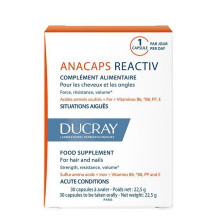 Ducray Anacaps Reactiv Cabello y Uñas 30 cápsulas
