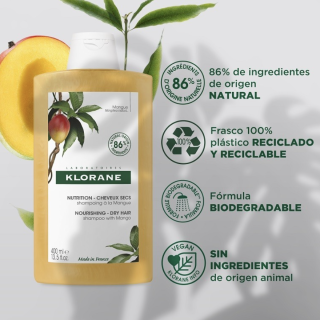 Klorane Champú al Mango 400 ml - Champú | STG Farma